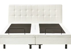 Boucle DUKE 180 x 200 cm Złamana biel Łóżka Tapicerowane|Łóżka Podwójne