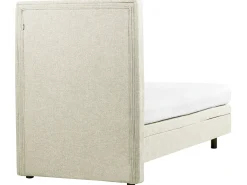 Outlet CASTELLAN 90 x 200 cm Beżowy Łóżka Tapicerowane|Łóżka Regulowane