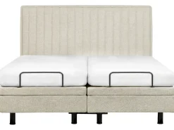 Clearance CASTELLAN 180 x 200 cm Beżowy Łóżka Tapicerowane|Łóżka Podwójne