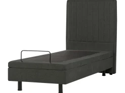 Clearance CASTELLAN 80 x 200 cm Ciemnoszary Łóżka Tapicerowane|Łóżka Regulowane