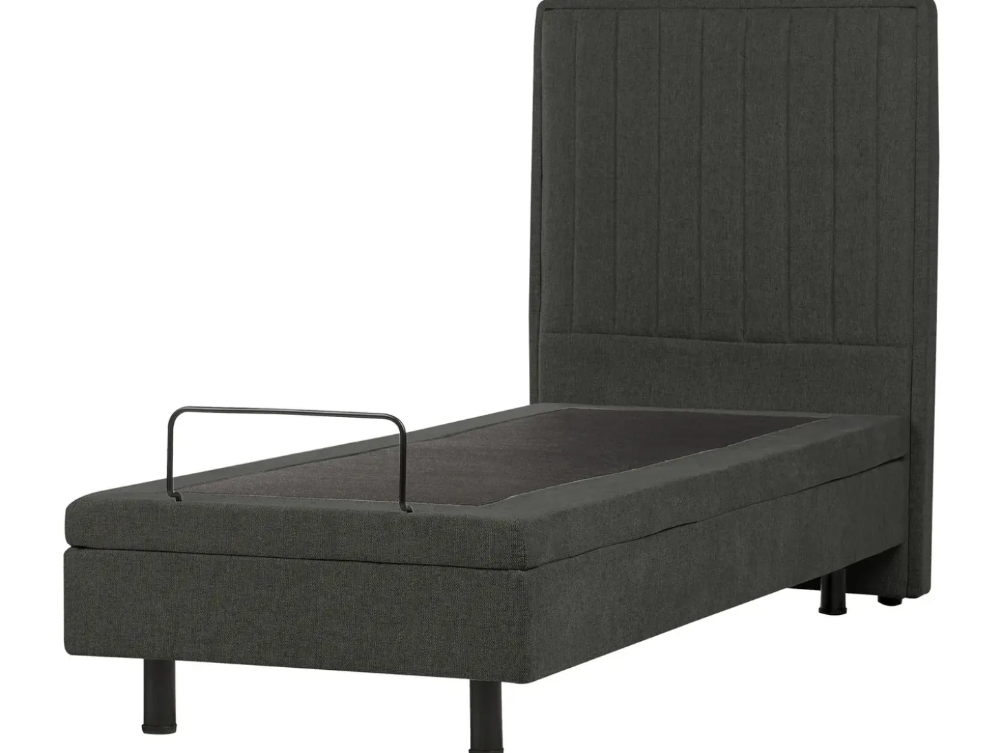 Clearance CASTELLAN 80 x 200 cm Ciemnoszary Łóżka Tapicerowane|Łóżka Regulowane