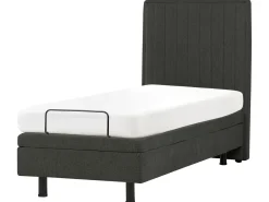 Clearance CASTELLAN 80 x 200 cm Ciemnoszary Łóżka Tapicerowane|Łóżka Regulowane