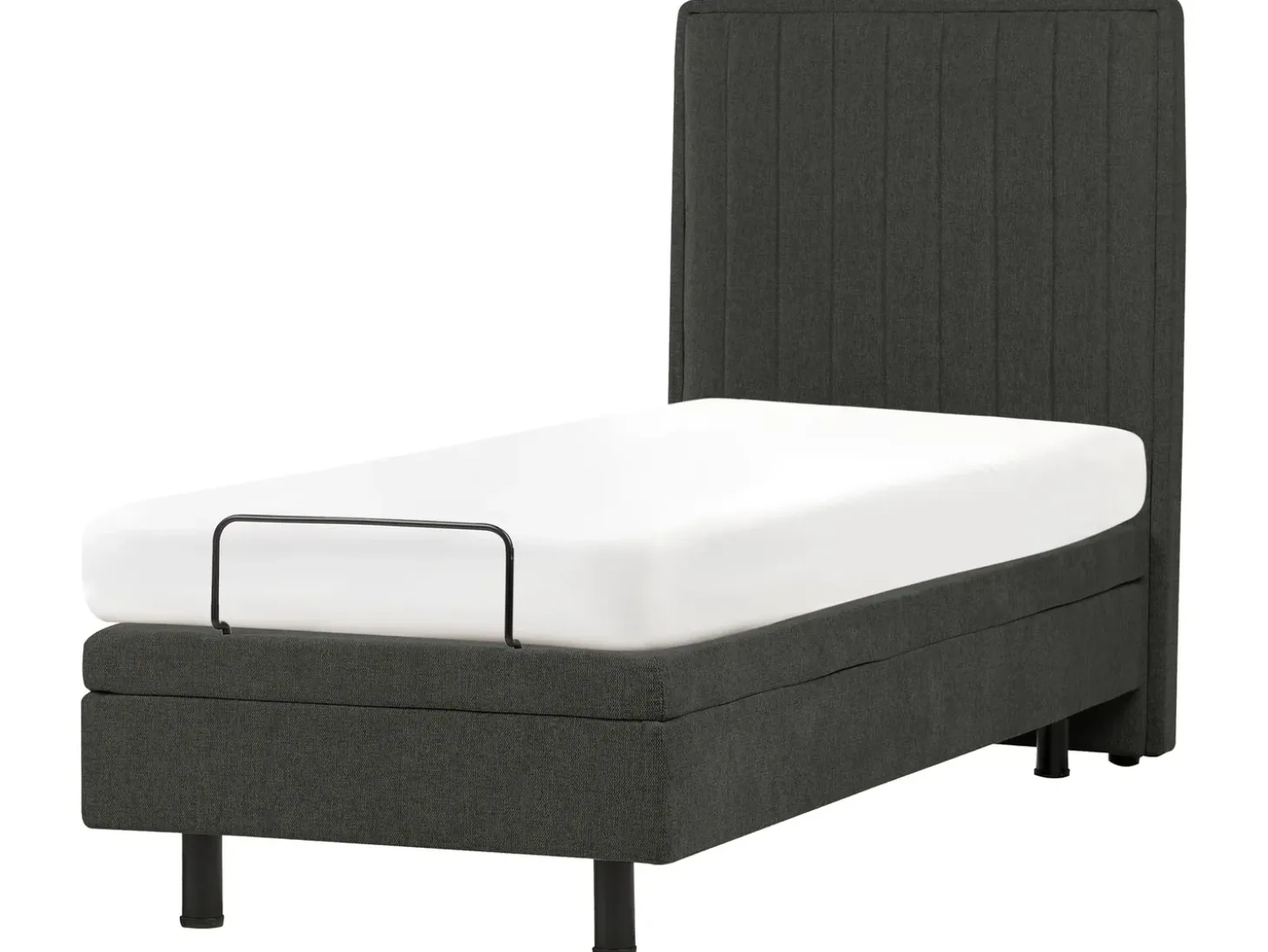Clearance CASTELLAN 80 x 200 cm Ciemnoszary Łóżka Tapicerowane|Łóżka Regulowane