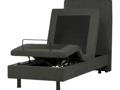 Clearance CASTELLAN 80 x 200 cm Ciemnoszary Łóżka Tapicerowane|Łóżka Regulowane