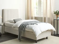CASTELLAN 90 x 200 cm Jasno Łóżka Tapicerowane|Łóżka Pojedyncze