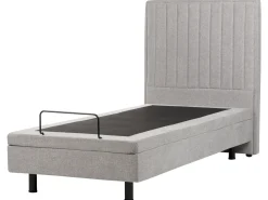 Outlet Łóżko regulowane CASTELLAN 90 x 200 cm Jasno Łóżka Tapicerowane|Łóżka Pojedyncze