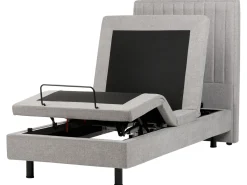 Outlet Łóżko regulowane CASTELLAN 90 x 200 cm Jasno Łóżka Tapicerowane|Łóżka Pojedyncze