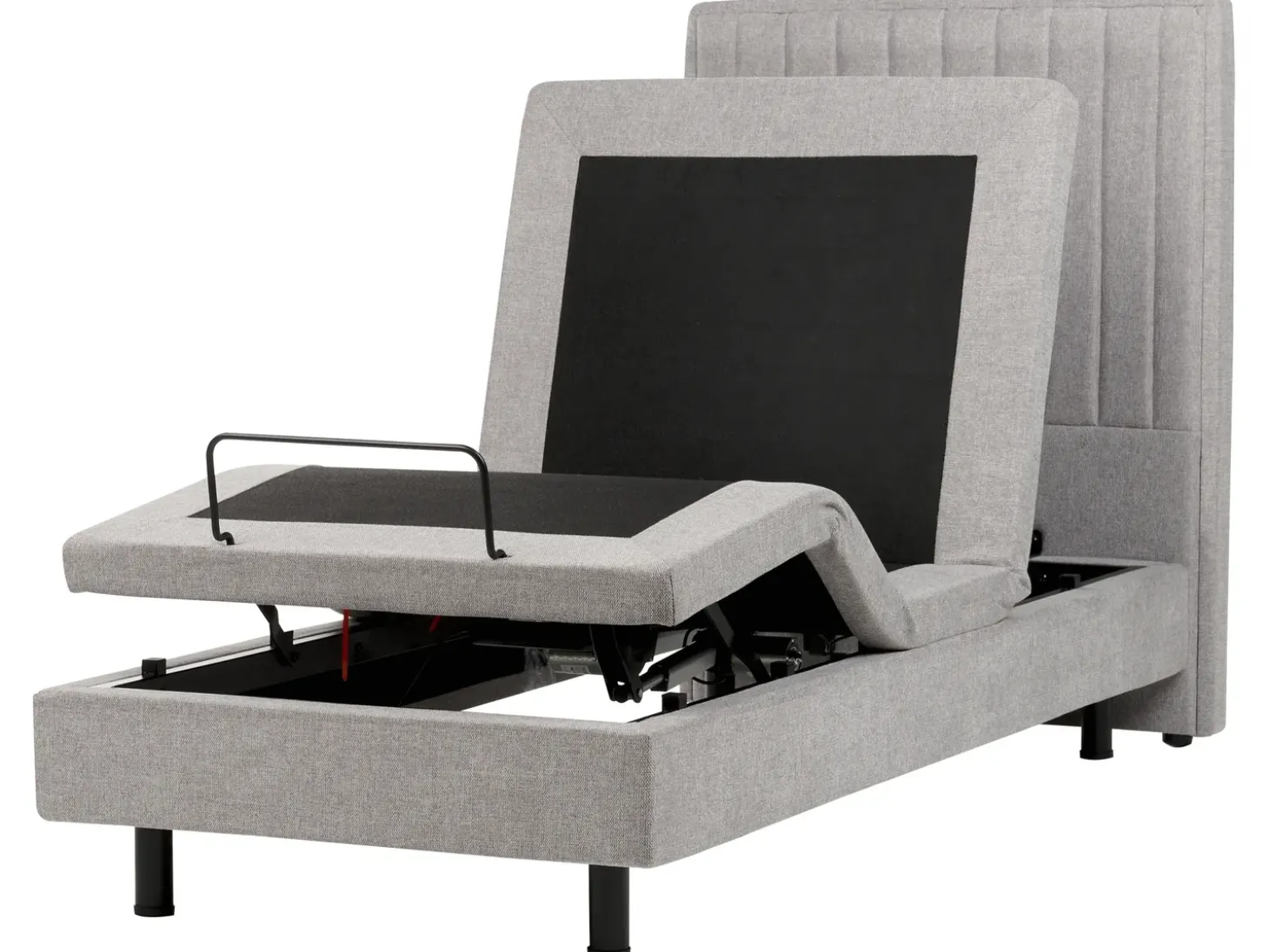 Outlet Łóżko regulowane CASTELLAN 90 x 200 cm Jasno Łóżka Tapicerowane|Łóżka Pojedyncze