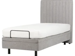 Outlet Łóżko regulowane CASTELLAN 90 x 200 cm Jasno Łóżka Tapicerowane|Łóżka Pojedyncze