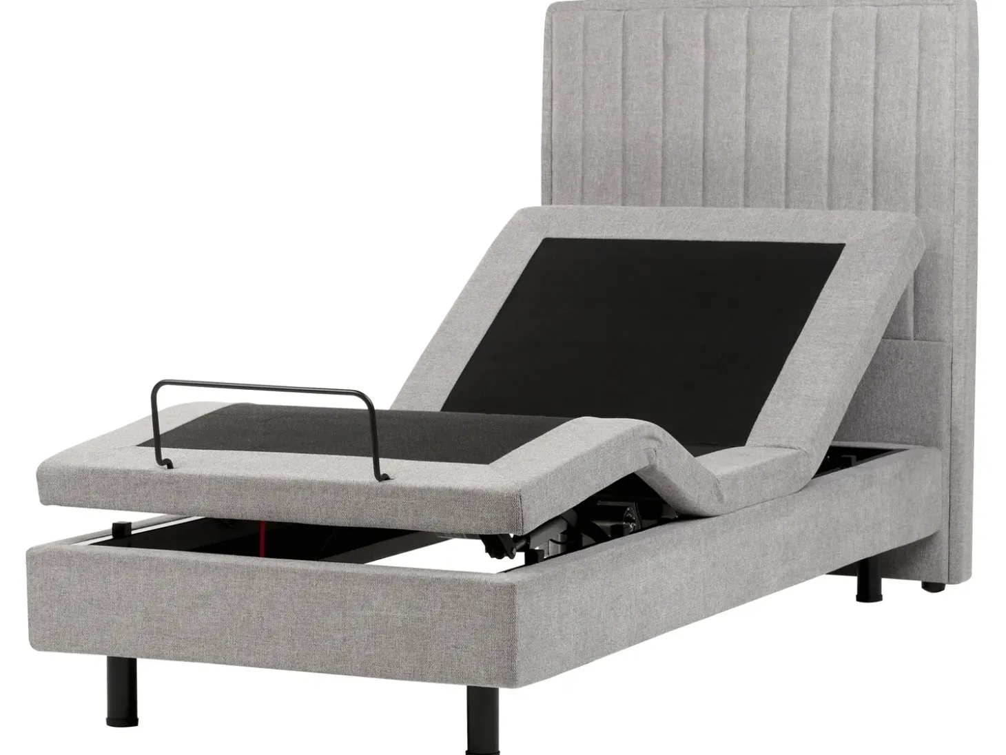 Outlet Łóżko regulowane CASTELLAN 90 x 200 cm Jasno Łóżka Tapicerowane|Łóżka Pojedyncze