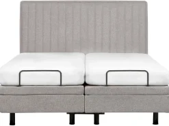 Sale Łóżko regulowane CASTELLAN 180 x 200 cm Jasno Łóżka Tapicerowane|Łóżka Podwójne