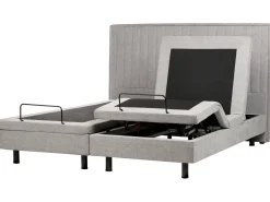 Sale Łóżko regulowane CASTELLAN 180 x 200 cm Jasno Łóżka Tapicerowane|Łóżka Podwójne