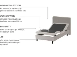 Łóżko regulowane DUKE 90 x 200 cm Beżowy