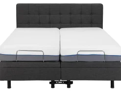 Sale Łóżko regulowane DUKE 180 x 200 cm Ciemno Łóżka Tapicerowane|Łóżka Podwójne