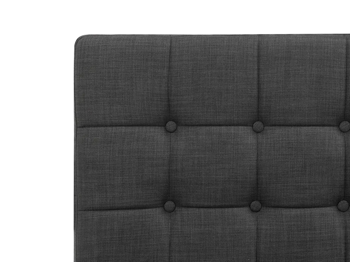 Sale Łóżko regulowane DUKE 180 x 200 cm Ciemno Łóżka Tapicerowane|Łóżka Podwójne