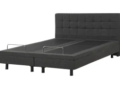 Sale Łóżko regulowane DUKE 180 x 200 cm Ciemno Łóżka Tapicerowane|Łóżka Podwójne