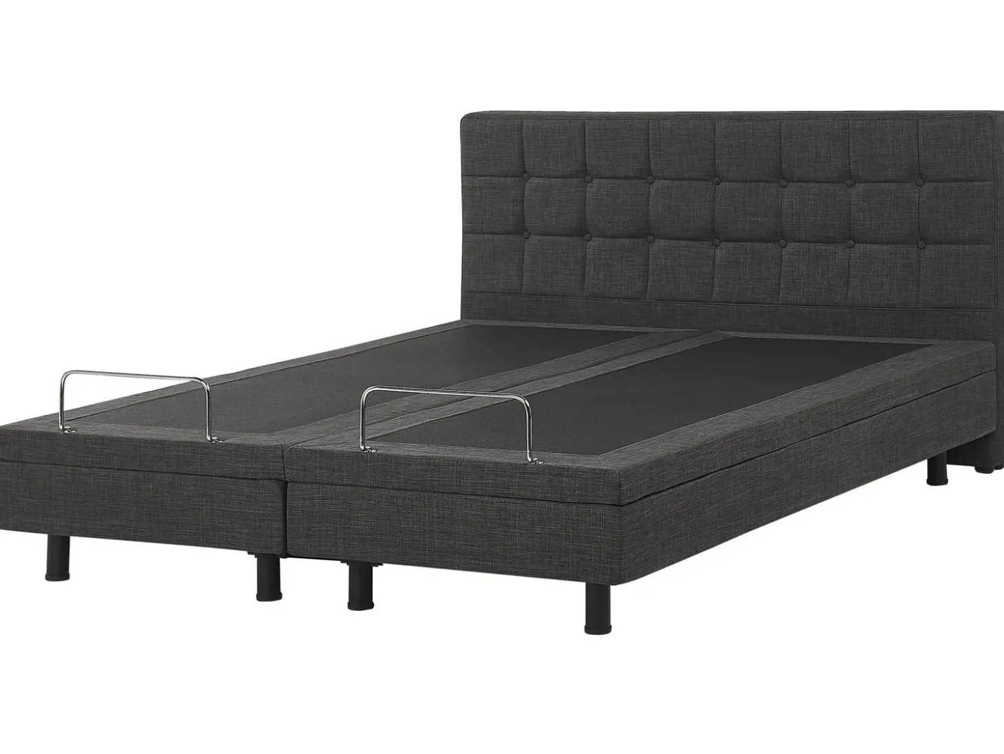 Sale Łóżko regulowane DUKE 180 x 200 cm Ciemno Łóżka Tapicerowane|Łóżka Podwójne