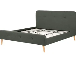 Best RENNES 180 x 200 cm Ciemnoszary Łóżka Tapicerowane|Łóżka Podwójne