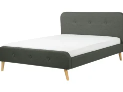 Best RENNES 180 x 200 cm Ciemnoszary Łóżka Tapicerowane|Łóżka Podwójne