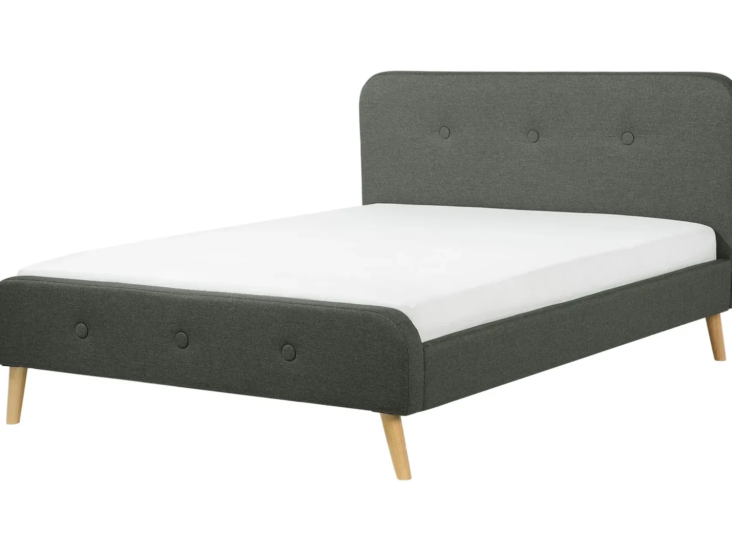 Best RENNES 180 x 200 cm Ciemnoszary Łóżka Tapicerowane|Łóżka Podwójne