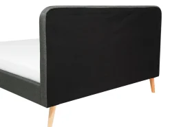 Best RENNES 180 x 200 cm Ciemnoszary Łóżka Tapicerowane|Łóżka Podwójne