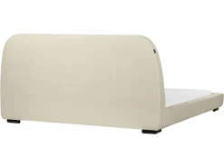 Discount ROISEL 180 x 200 cm Jasnobeżowy Łóżka Tapicerowane|Łóżka Podwójne