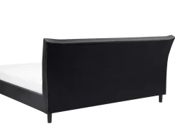 Outlet Łóżko SAVERNE 180 x 200 cm Ciemnoszary Łóżka Tapicerowane|Łóżka Podwójne