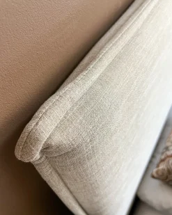 Best Łóżko SENNEZ 140 x 200 cm Beżowy Łóżka Tapicerowane|Łóżka Podwójne