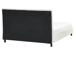 New Łóżko SENNEZ 160 x 200 cm Beżowy Łóżka Tapicerowane|Łóżka Podwójne