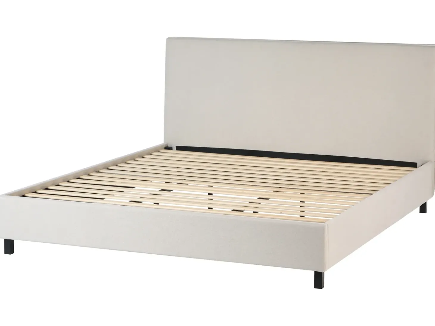 Hot Łóżko SENNEZ 180 x 200 cm Beżowy Łóżka Tapicerowane|Łóżka Podwójne