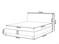 Online Łóżko SENNEZ 160 x 200 cm Jasnoszary Łóżka Tapicerowane|Łóżka Podwójne