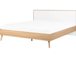 Best Łóżko SERRIS 180 x 200 cm Jasnobrązowy Łóżka Podwójne|Wszystkie Łóżka