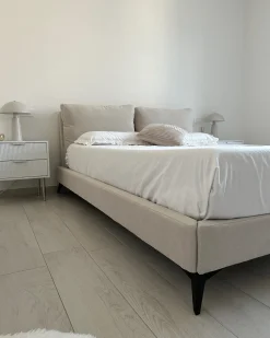 Sale Łóżko MELLE 180 x 200 cm Jasno Łóżka Tapicerowane|Łóżka Podwójne
