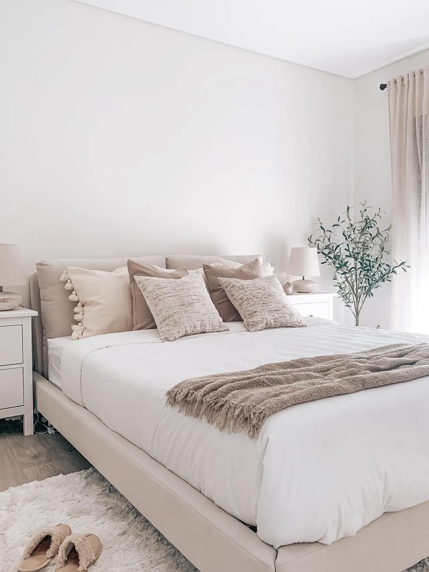 Sale Łóżko MELLE 180 x 200 cm Jasno Łóżka Tapicerowane|Łóżka Podwójne