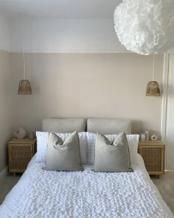 Sale Łóżko MELLE 180 x 200 cm Jasno Łóżka Tapicerowane|Łóżka Podwójne