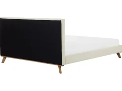 Outlet Łóżko Szenil TALENCE 180 x 200 cm Jasnobeżowy Łóżka Tapicerowane|Łóżka Podwójne