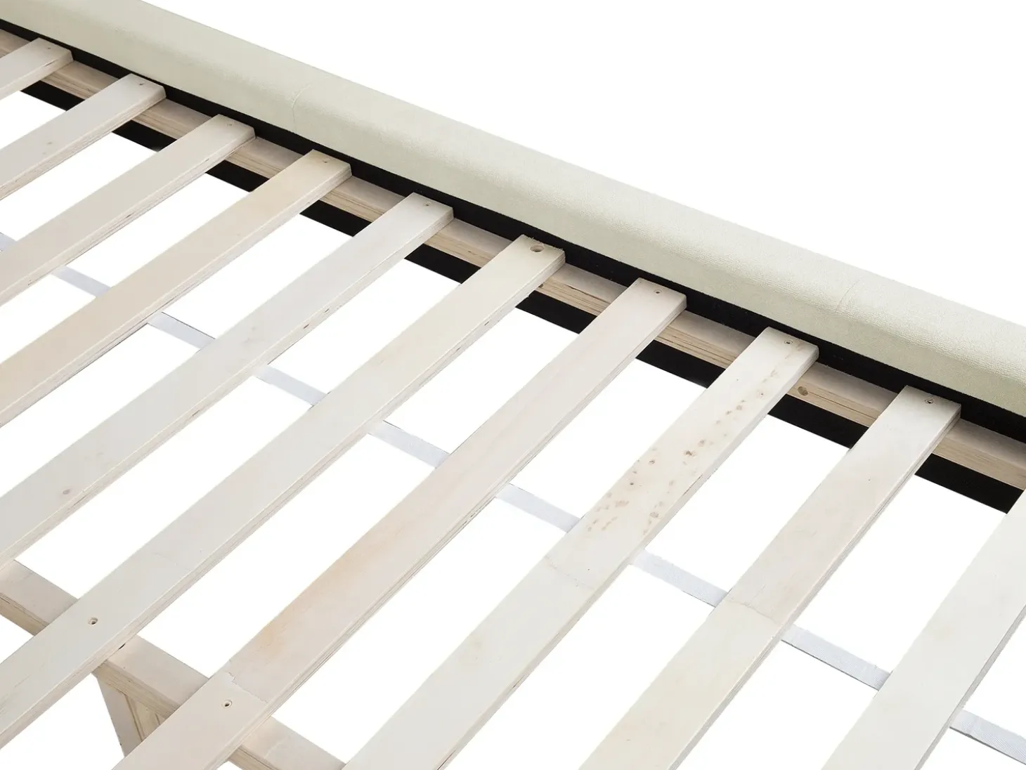 Outlet Łóżko Szenil TALENCE 180 x 200 cm Jasnobeżowy Łóżka Tapicerowane|Łóżka Podwójne