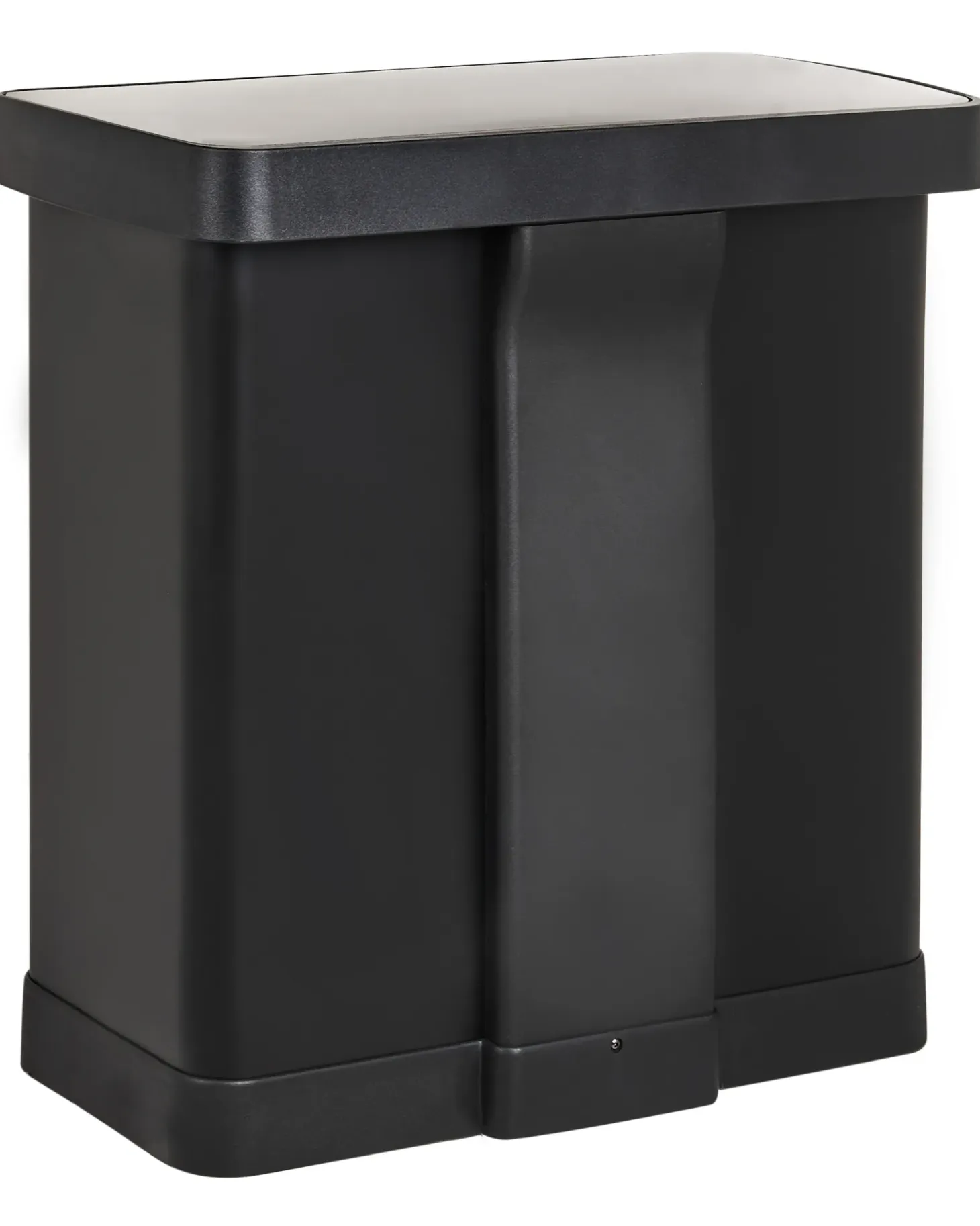 Kosz na śmieci z pedałem dwukomorowy 60 L ECOSORT Metal Czarny