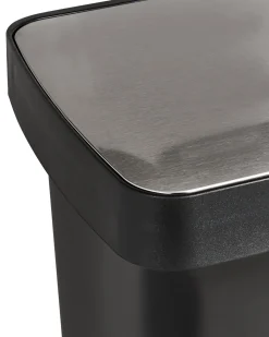 Kosz na śmieci z pedałem dwukomorowy 60 L ECOSORT Metal Czarny