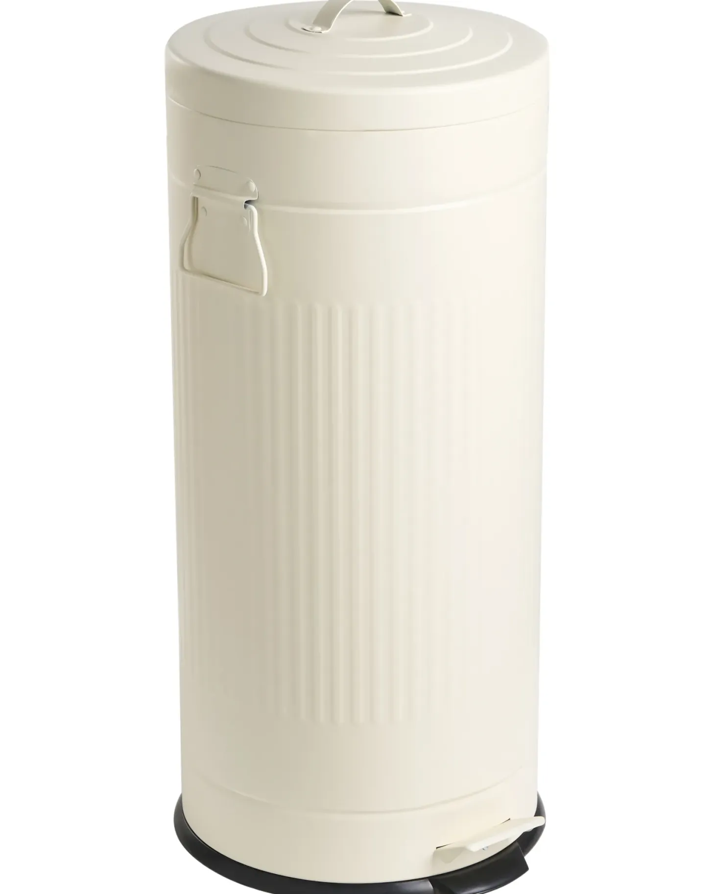 Kosz na śmieci z pedałem 30 L ECOAURA Metal Beżowy