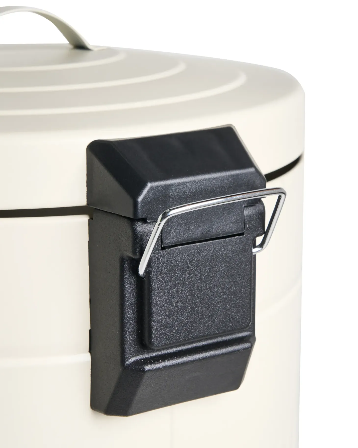 Kosz na śmieci z pedałem 30 L ECOAURA Metal Beżowy