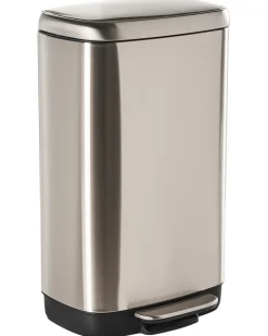 Kosz na śmieci z pedałem 30 L ECOCOLLECT Metal Srebrny