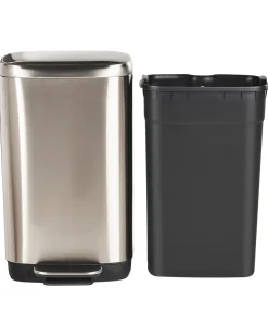 Kosz na śmieci z pedałem 30 L ECOCOLLECT Metal Srebrny