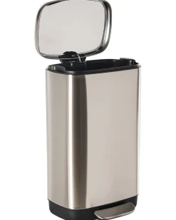 Kosz na śmieci z pedałem 30 L ECOCOLLECT Metal Srebrny