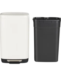 Kosz na śmieci z pedałem 30 L ECOCOLLECT Metal Biały