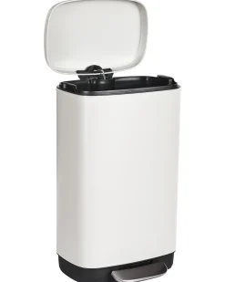 Kosz na śmieci z pedałem 30 L ECOCOLLECT Metal Biały