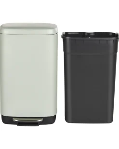 Kosz na śmieci z pedałem 30 L ECOCOLLECT Metal Jasnozielony