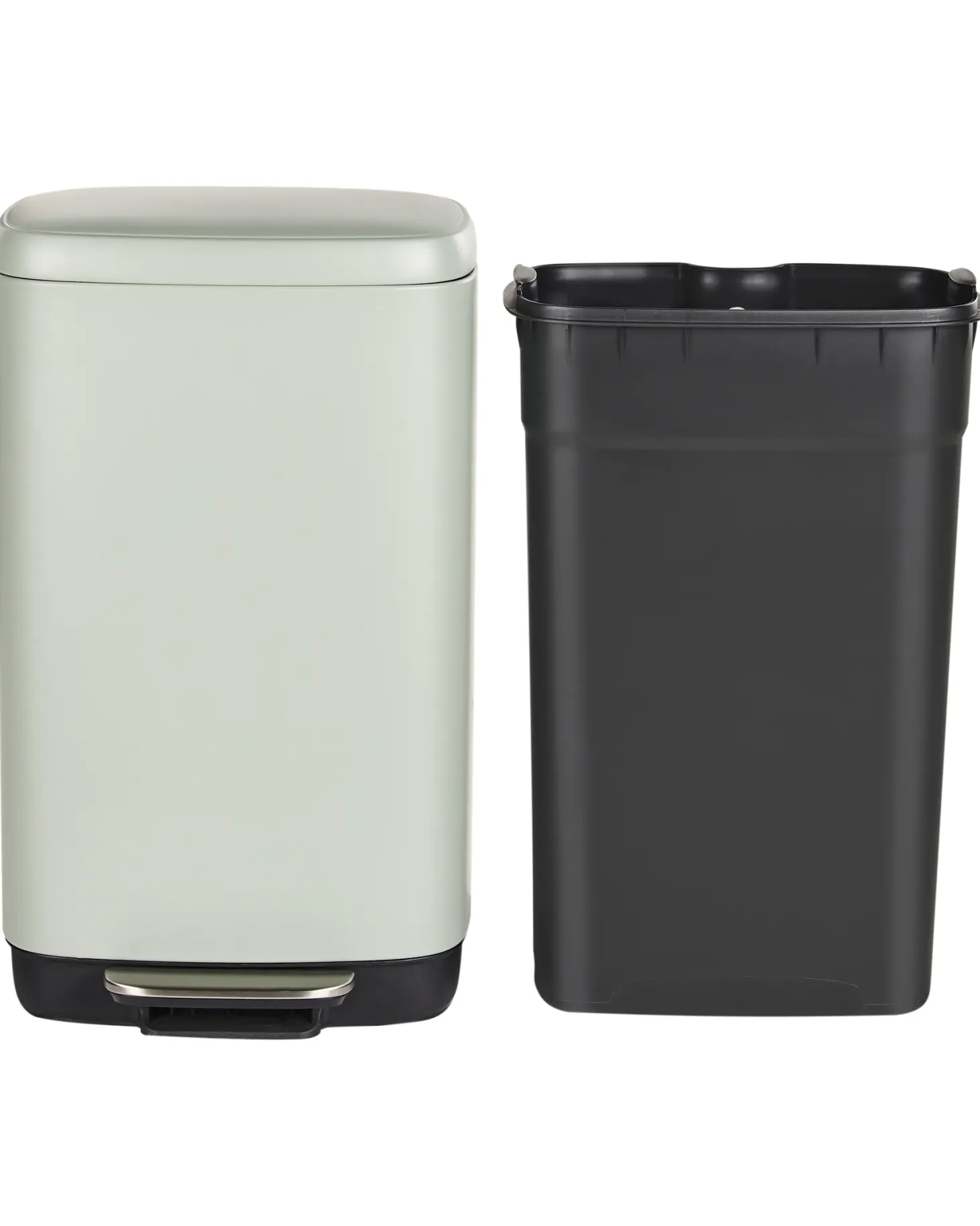 Kosz na śmieci z pedałem 30 L ECOCOLLECT Metal Jasnozielony