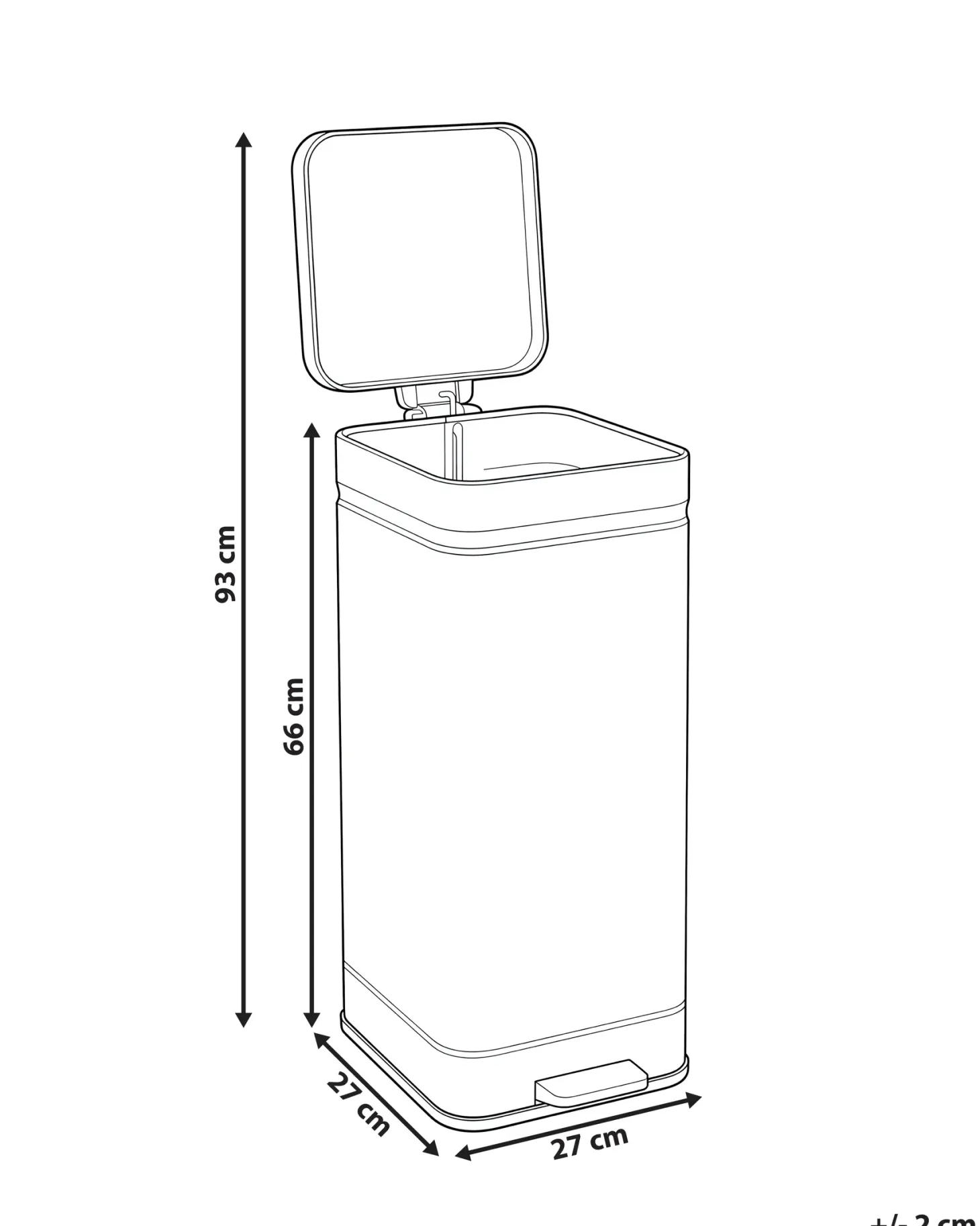 Kosz na śmieci z pedałem 30 L ECOCOMFORT Metal Beżowy