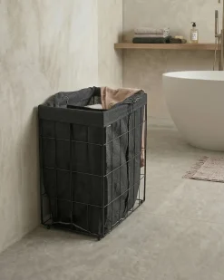 Kosz na pranie CULPINA Metal Czarny 100 L